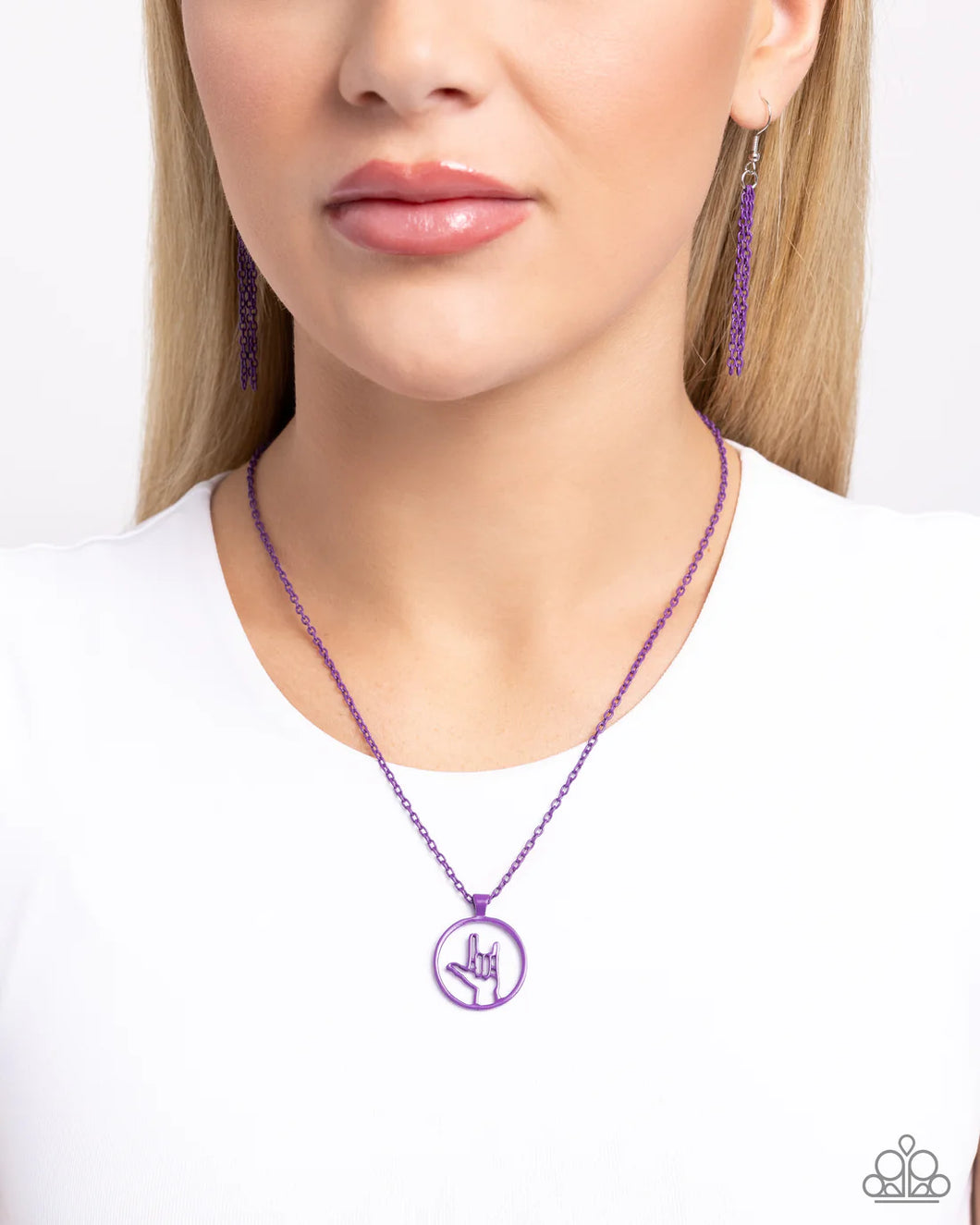 Paparazzi 💜 Abstract ASL 💜 Purple Necklace